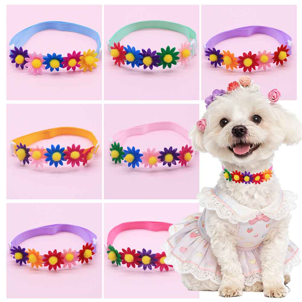 Pet Supplies Co - 50 STKS Kleurrijke Hond Strikjes Bloem
