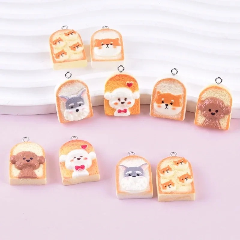 Pet Supplies Warehouse - 10 stuks schattige toast hond hars