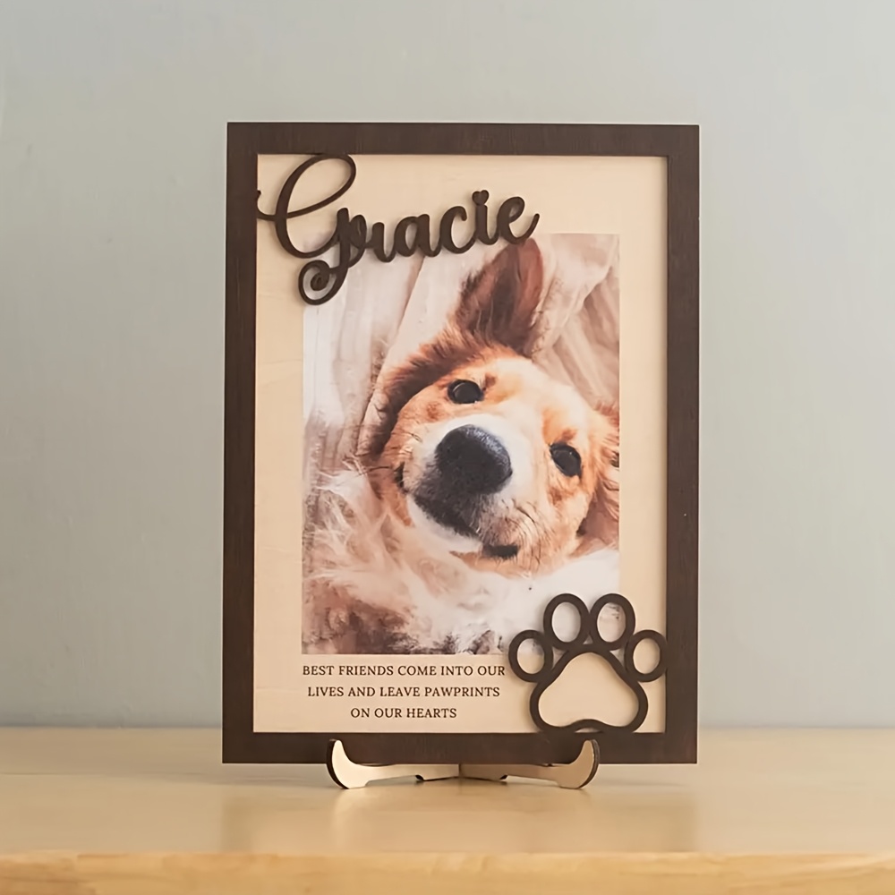 Pet Supplies Outlet - Aanpasbare gepersonaliseerde houten fotolijst voor huisdieren