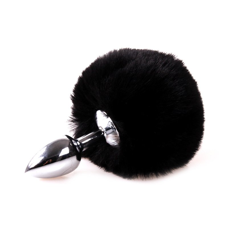 Pet Supplies Outlet - BDSM metal anale plug met konijnenstaart,