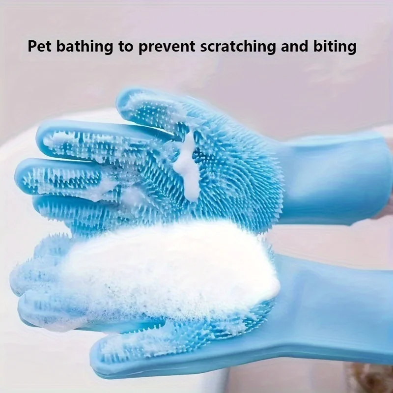 Pet Supplies Warehouse - Multifunctionele siliconen verzorgingshandschoenen voor huisdieren, borstel
