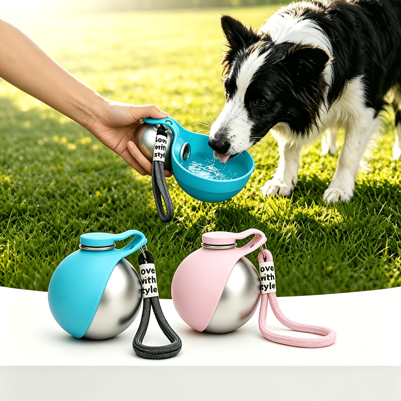 Pet Supplies Co - Hondenwaterfles RVS 285ml Draagbare Hondendrinkfles Lekvrije