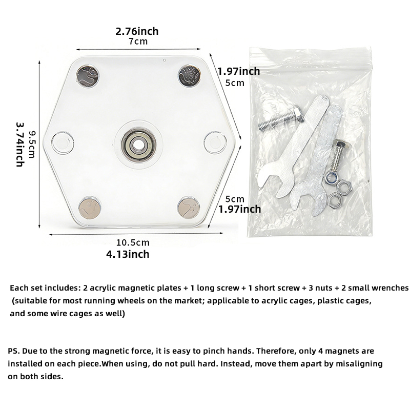 Magnetische loopwielbeugel - z - Hamster Cage Wheel recensie en prijs