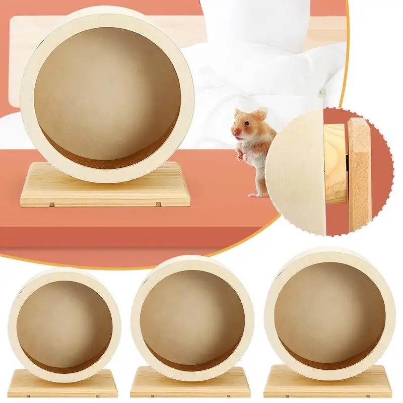 Geluidloze houten hamsterloopw - Hamster Cage Wheel recensie en prijs
